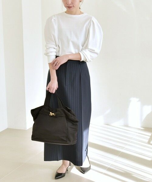 SHIPS / シップス カットソー | 《予約》quaranciel:〈洗濯機可能〉パワーショルダー クルーネック プルオーバー | 詳細1