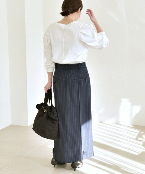 SHIPS / シップス カットソー | 《予約》quaranciel:〈洗濯機可能〉パワーショルダー クルーネック プルオーバー | 詳細2