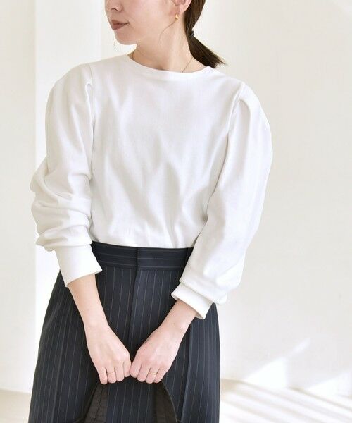 SHIPS / シップス カットソー | 《予約》quaranciel:〈洗濯機可能〉パワーショルダー クルーネック プルオーバー | 詳細4