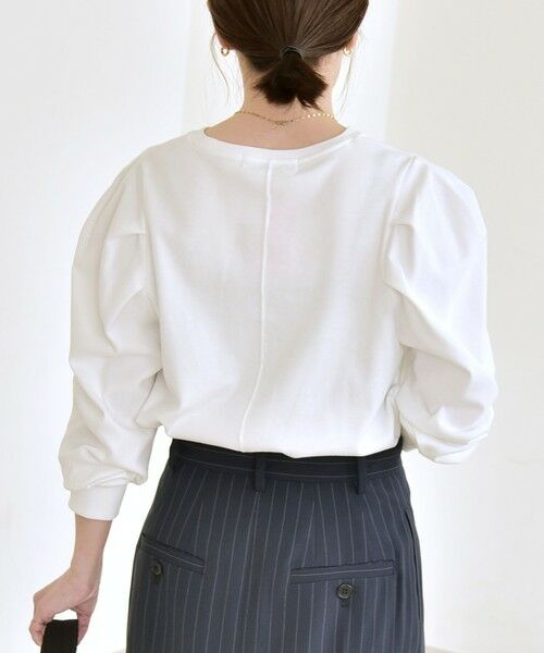 SHIPS / シップス カットソー | 《予約》quaranciel:〈洗濯機可能〉パワーショルダー クルーネック プルオーバー | 詳細7