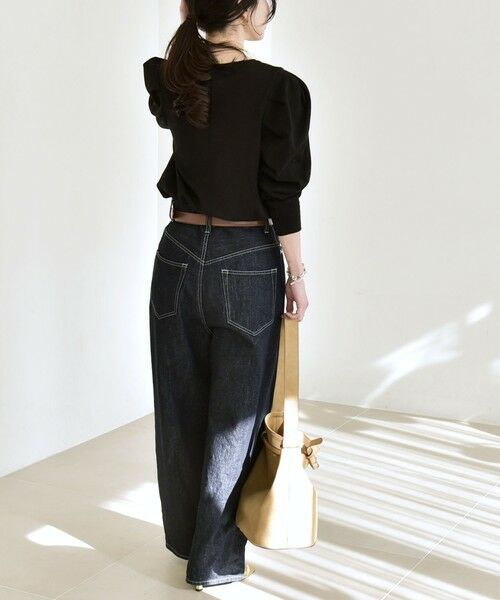 SHIPS / シップス カットソー | 《予約》quaranciel:〈洗濯機可能〉パワーショルダー クルーネック プルオーバー | 詳細16