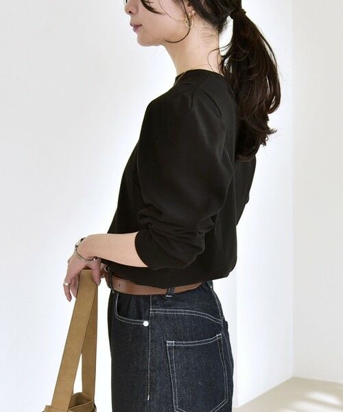 SHIPS / シップス カットソー | 《予約》quaranciel:〈洗濯機可能〉パワーショルダー クルーネック プルオーバー | 詳細20