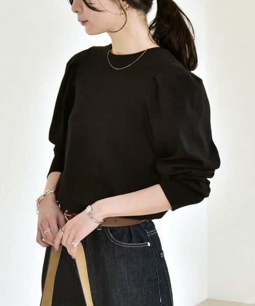 SHIPS / シップス カットソー | 《予約》quaranciel:〈洗濯機可能〉パワーショルダー クルーネック プルオーバー | 詳細22