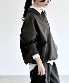 SHIPS / シップス スウェット | 《予約》quaranciel:〈洗濯機可能〉ライト ポンチ ドロスト ポロ プルオーバー