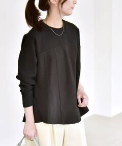 SHIPS / シップス カットソー | 《予約》quaranciel:〈洗濯機可能〉カットジョーゼット ドッキング フレア プルオーバー