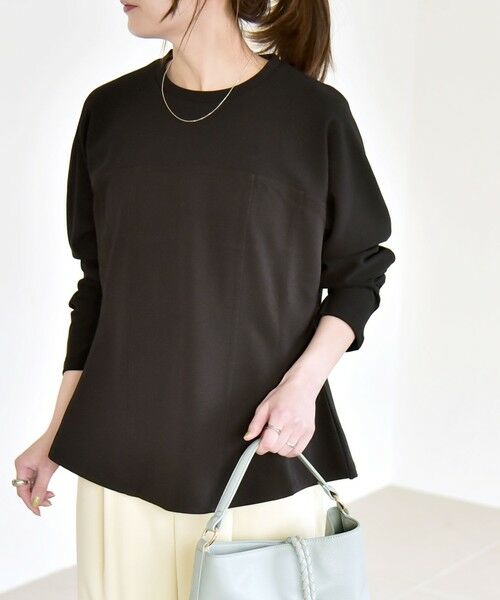 SHIPS / シップス カットソー | 《予約》quaranciel:〈洗濯機可能〉カットジョーゼット ドッキング フレア プルオーバー | 詳細3