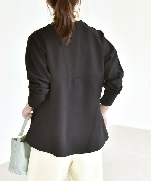 SHIPS / シップス カットソー | 《予約》quaranciel:〈洗濯機可能〉カットジョーゼット ドッキング フレア プルオーバー | 詳細4