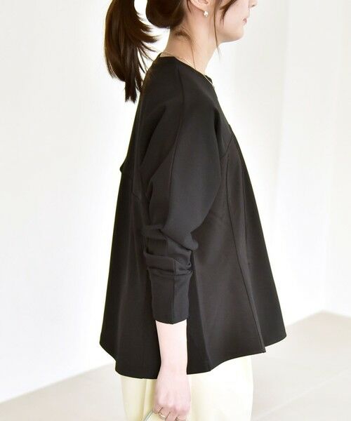 SHIPS / シップス カットソー | 《予約》quaranciel:〈洗濯機可能〉カットジョーゼット ドッキング フレア プルオーバー | 詳細5