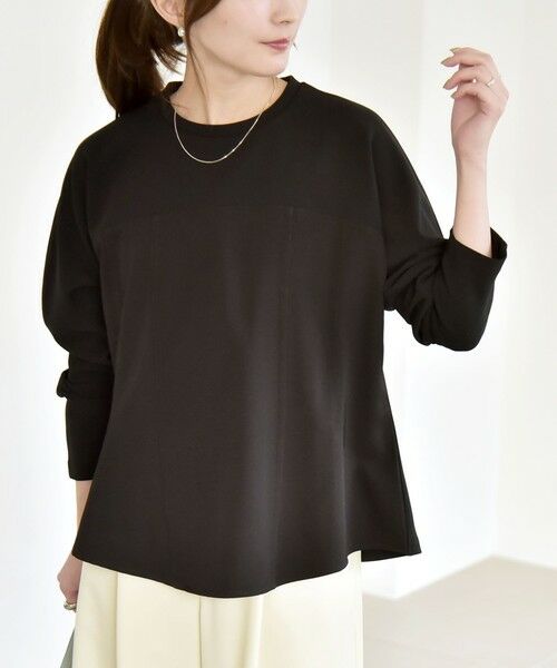 SHIPS / シップス カットソー | 《予約》quaranciel:〈洗濯機可能〉カットジョーゼット ドッキング フレア プルオーバー | 詳細7