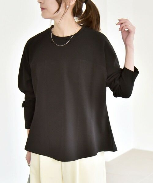 SHIPS / シップス カットソー | 《予約》quaranciel:〈洗濯機可能〉カットジョーゼット ドッキング フレア プルオーバー | 詳細8