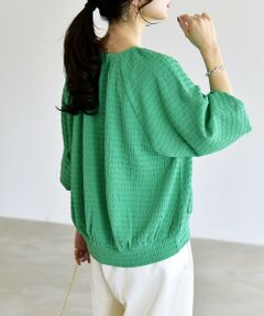 SHIPS / シップス シャツ・ブラウス | 《予約》quaranciel:〈洗濯機可能〉ジャカード ボリュームスリーブ クルーネック ブラウス