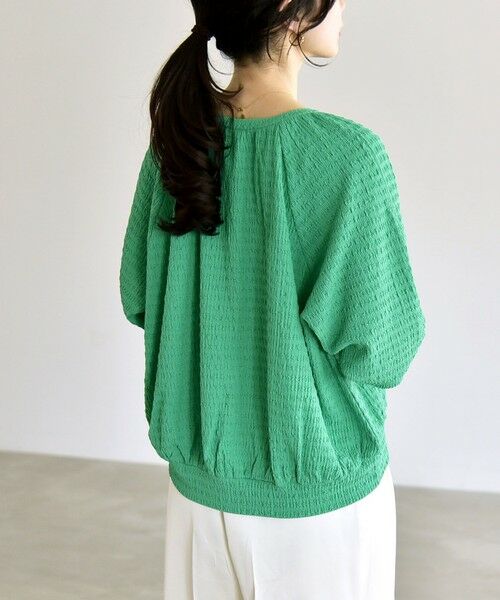 SHIPS / シップス シャツ・ブラウス | 《予約》quaranciel:〈洗濯機可能〉ジャカード ボリュームスリーブ クルーネック ブラウス | 詳細19