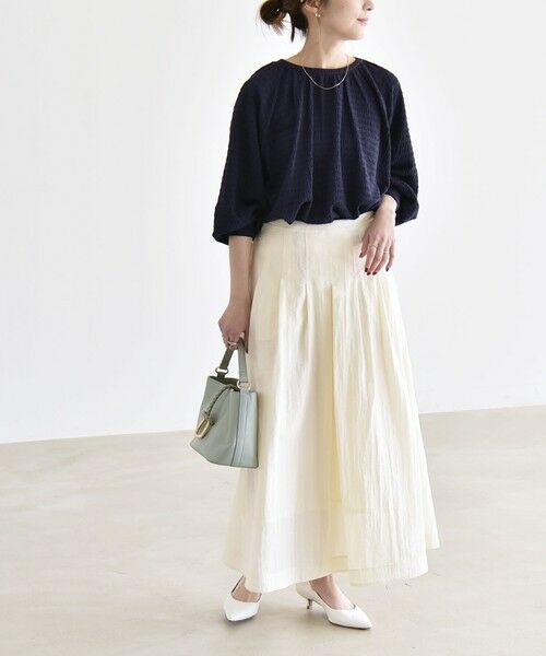 SHIPS / シップス シャツ・ブラウス | 《予約》quaranciel:〈洗濯機可能〉ジャカード ボリュームスリーブ クルーネック ブラウス | 詳細27