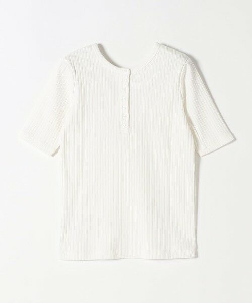 SHIPS / シップス カットソー | quaranciel:〈洗濯機可能〉テレコ リブ クルー ヘンリー 2way ハーフスリーブ TEE | 詳細14