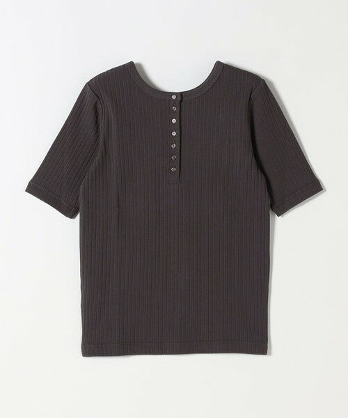 SHIPS / シップス カットソー | quaranciel:〈洗濯機可能〉テレコ リブ クルー ヘンリー 2way ハーフスリーブ TEE | 詳細30