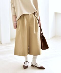 SHIPS / シップス ショート・ハーフ・半端丈パンツ | 《予約》quaranciel:〈洗濯機可能〉タック キュロット パンツ
