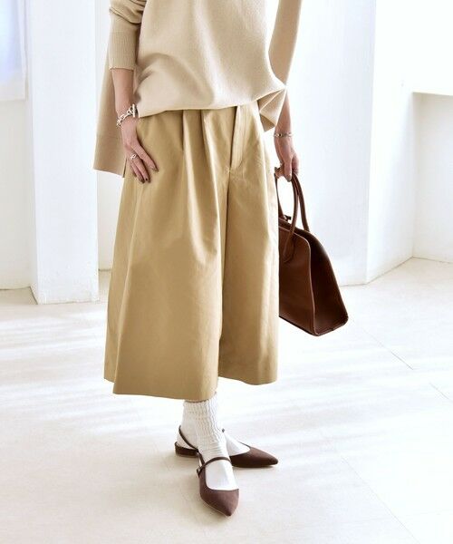 SHIPS / シップス ショート・ハーフ・半端丈パンツ | 《予約》quaranciel:〈洗濯機可能〉タック キュロット パンツ | 詳細4