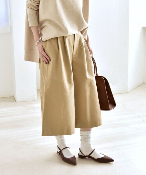 SHIPS / シップス ショート・ハーフ・半端丈パンツ | 《予約》quaranciel:〈洗濯機可能〉タック キュロット パンツ | 詳細5