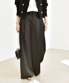 SHIPS / シップス その他パンツ | 《予約》quaranciel:〈手洗い可能〉サテン センタープレス ハイウエスト ワイド パンツ