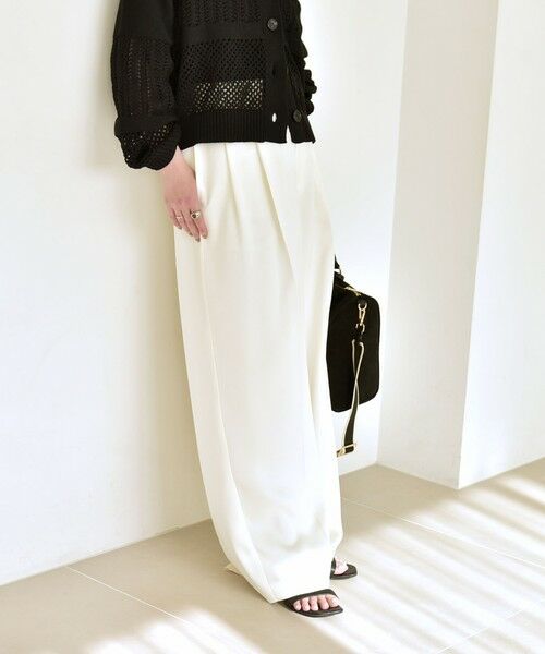 SHIPS / シップス その他パンツ | quaranciel:〈手洗い可能〉サテン ワイド ストレート スラックス | 詳細10