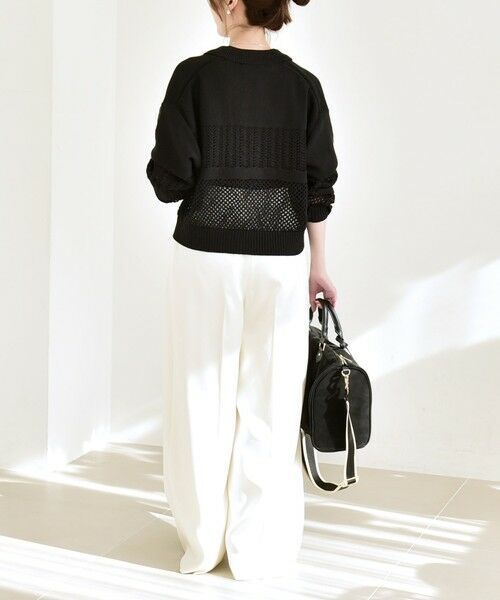 SHIPS / シップス その他パンツ | 《予約》quaranciel:〈手洗い可能〉サテン センタープレス ハイウエスト ワイド パンツ | 詳細2