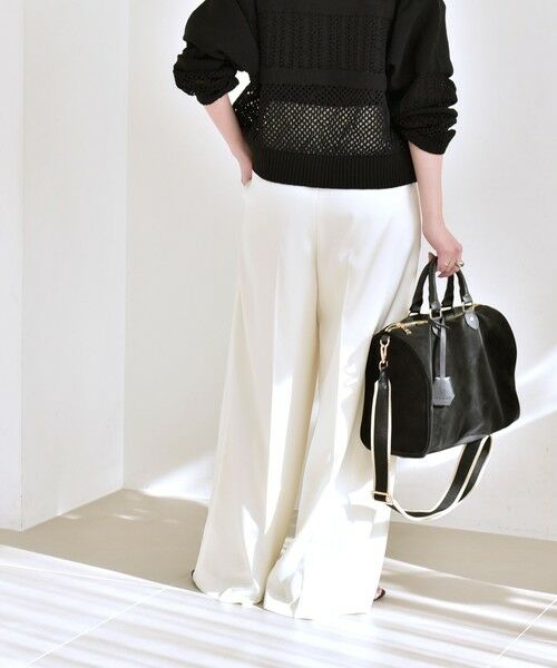 SHIPS / シップス その他パンツ | quaranciel:〈手洗い可能〉サテン ワイド ストレート スラックス | 詳細5