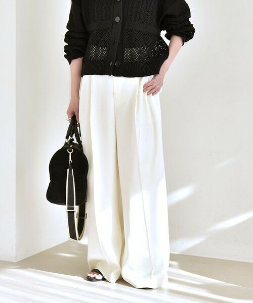 SHIPS / シップス その他パンツ | quaranciel:〈手洗い可能〉サテン ワイド ストレート スラックス | 詳細9