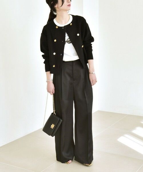 SHIPS / シップス その他パンツ | quaranciel:〈手洗い可能〉サテン ワイド ストレート スラックス | 詳細13