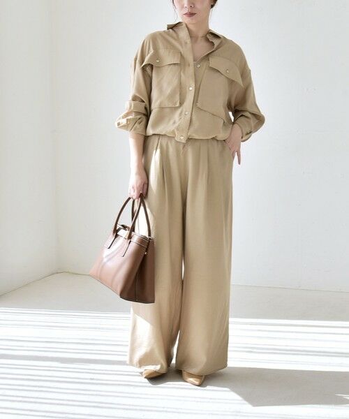 SHIPS / シップス その他パンツ | quaranciel:〈洗濯機可能〉タック ワイド イージー パンツ | 詳細10