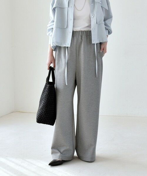 SHIPS / シップス ショート・ハーフ・半端丈パンツ | quaranciel:〈洗濯機可能〉ライト ポンチ ロゴ刺繍 スウェット パンツ | 詳細10