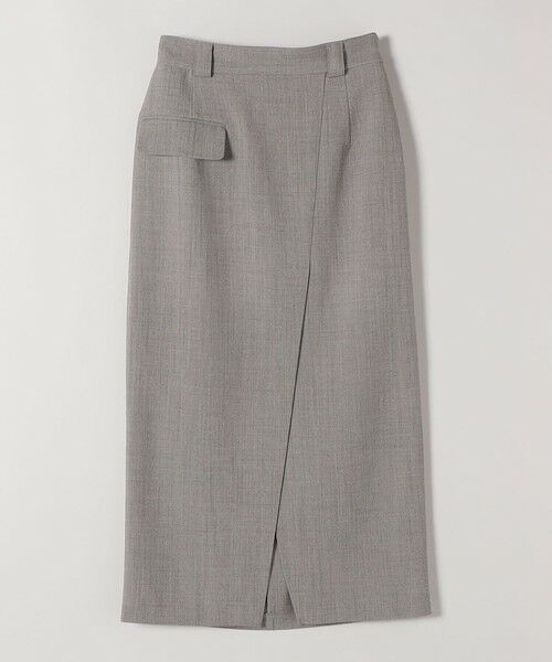 SHIPS / シップス ロング・マキシ丈スカート | quaranciel:〈手洗い可能〉ウーステッド Iライン スリット スカート（セットアップ対応） | 詳細13