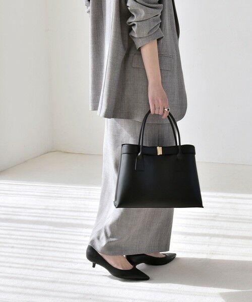 SHIPS / シップス ロング・マキシ丈スカート | quaranciel:〈手洗い可能〉ウーステッド Iライン スリット スカート（セットアップ対応） | 詳細7