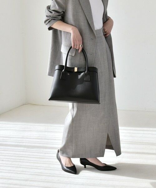 SHIPS / シップス ロング・マキシ丈スカート | quaranciel:〈手洗い可能〉ウーステッド Iライン スリット スカート（セットアップ対応） | 詳細8