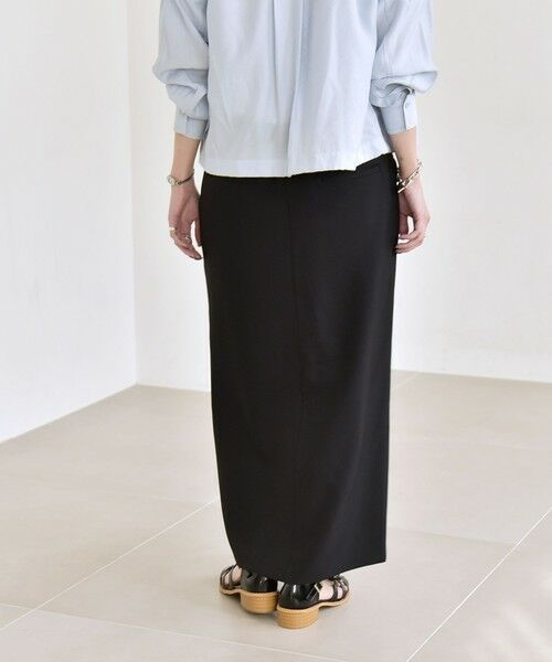 SHIPS / シップス ロング・マキシ丈スカート | quaranciel:〈手洗い可能〉ウーステッド Iライン スリット スカート（セットアップ対応） | 詳細27