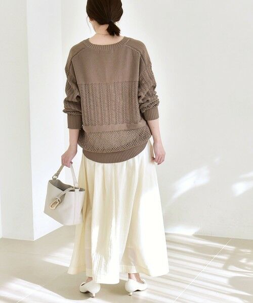 SHIPS / シップス ロング・マキシ丈スカート | 《予約》quaranciel:〈洗濯機可能〉ナイロン ステッチ タック フレア スカート | 詳細2