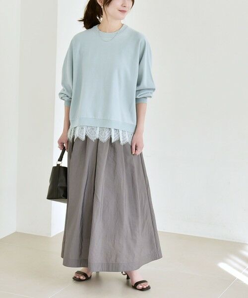 SHIPS / シップス ロング・マキシ丈スカート | 《予約》quaranciel:〈洗濯機可能〉ナイロン ステッチ タック フレア スカート | 詳細7