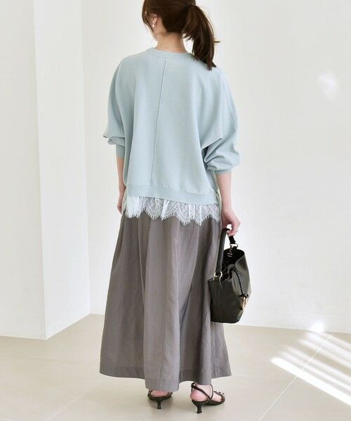 SHIPS / シップス ロング・マキシ丈スカート | 《予約》quaranciel:〈洗濯機可能〉ナイロン ステッチ タック フレア スカート | 詳細8