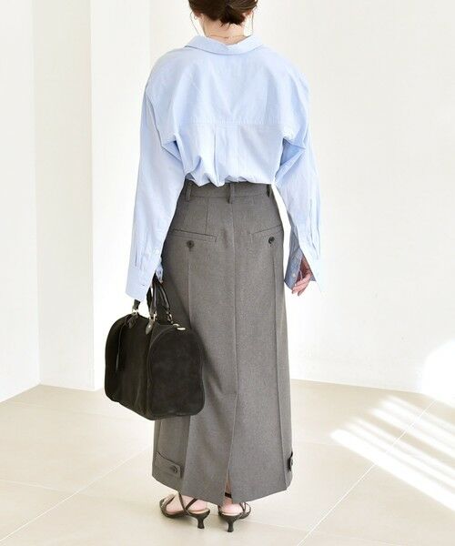 SHIPS / シップス ロング・マキシ丈スカート | 《予約》quaranciel :〈洗濯機可能〉ベルト デザイン Iライン ロング スカート | 詳細2