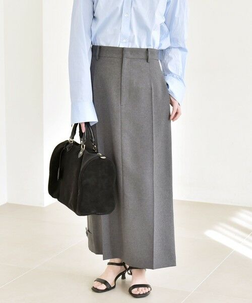 SHIPS / シップス ロング・マキシ丈スカート | 《予約》quaranciel :〈洗濯機可能〉ベルト デザイン Iライン ロング スカート | 詳細4