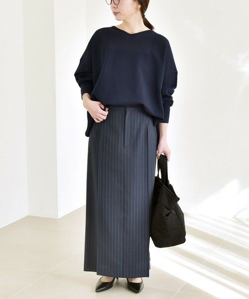 SHIPS / シップス ロング・マキシ丈スカート | 《予約》quaranciel :〈洗濯機可能〉ベルト デザイン Iライン ロング スカート | 詳細6