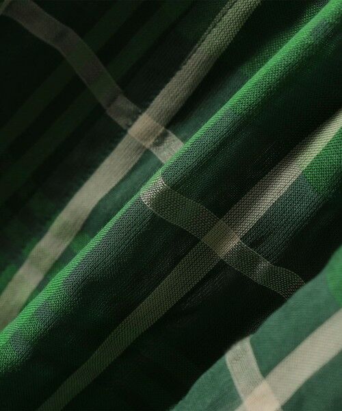 SHIPS / シップス ロング・マキシ丈ワンピース | quaranciel:〈手洗い可能〉シアー チェック クルーネック ギャザー ワンピース | 詳細12