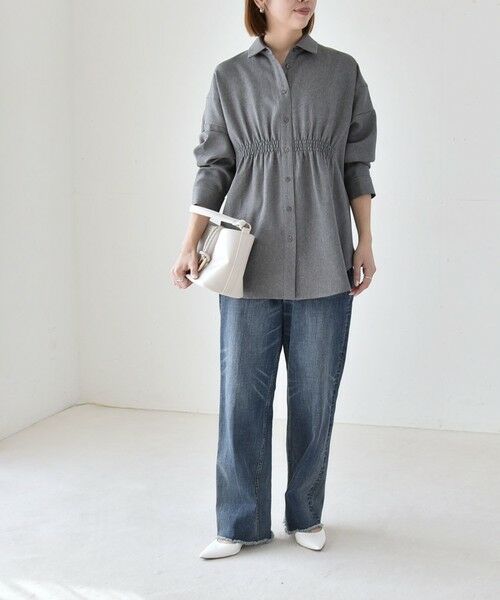 SHIPS / シップス サロペット・オールインワン | quaranciel:〈洗濯機可能〉ギャザー シャツ & イージー パンツ セットアップ | 詳細12