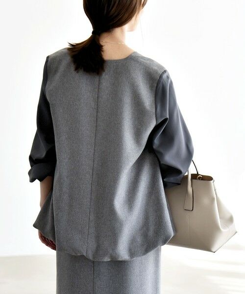 SHIPS / シップス ロング・マキシ丈ワンピース | 《予約》quaranciel:〈洗濯機可能〉Vネック ブラウス & Iライン スカート セットアップ | 詳細18