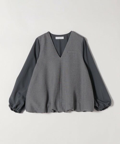 SHIPS / シップス ロング・マキシ丈ワンピース | 《予約》quaranciel:〈洗濯機可能〉Vネック ブラウス & Iライン スカート セットアップ | 詳細24