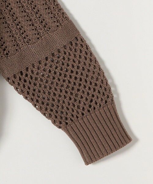 SHIPS / シップス ニット・セーター | 《予約》quaranciel:〈手洗い可能〉レース × メッシュ編み スキッパー ニット プルオーバー | 詳細25