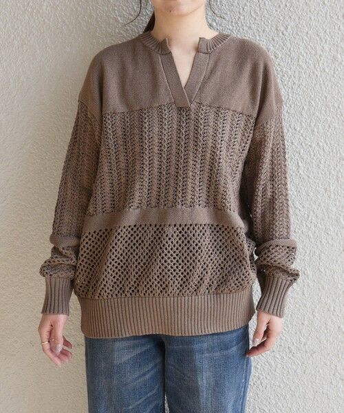 SHIPS / シップス ニット・セーター | quaranciel:〈手洗い可能〉透かし編み スキッパー ニット プルオーバー | 詳細29