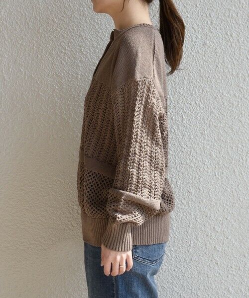 SHIPS / シップス ニット・セーター | quaranciel:〈手洗い可能〉透かし編み スキッパー ニット プルオーバー | 詳細30