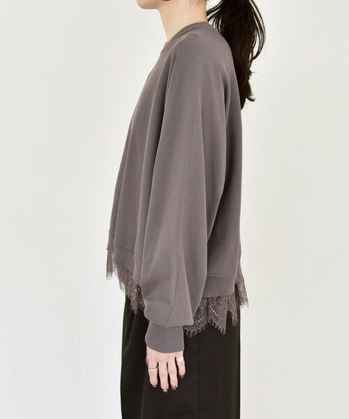 SHIPS / シップス ニット・セーター | 《予約》quaranciel:〈手洗い可能〉レース ドッキング ドルマン ニット プルオーバー | 詳細17