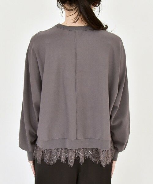 SHIPS / シップス ニット・セーター | 《予約》quaranciel:〈手洗い可能〉レース ドッキング ドルマン ニット プルオーバー | 詳細18