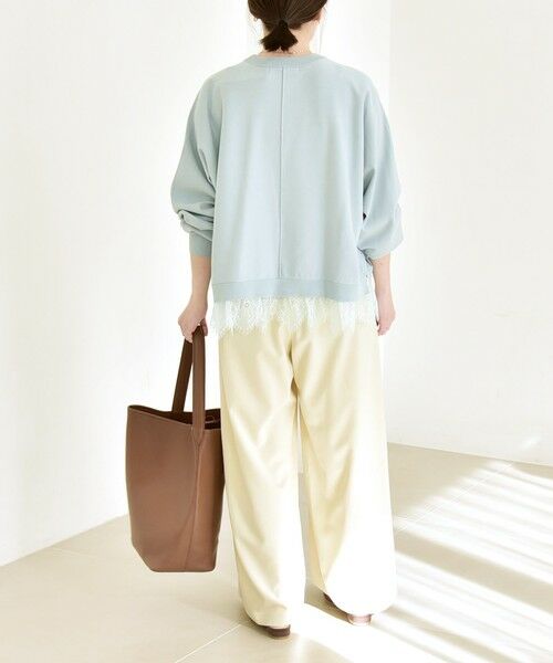 SHIPS / シップス ニット・セーター | 《予約》quaranciel:〈手洗い可能〉レース ドッキング ドルマン ニット プルオーバー | 詳細21